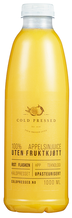 Cold pressed juice 100% orange w/o pulp  1l