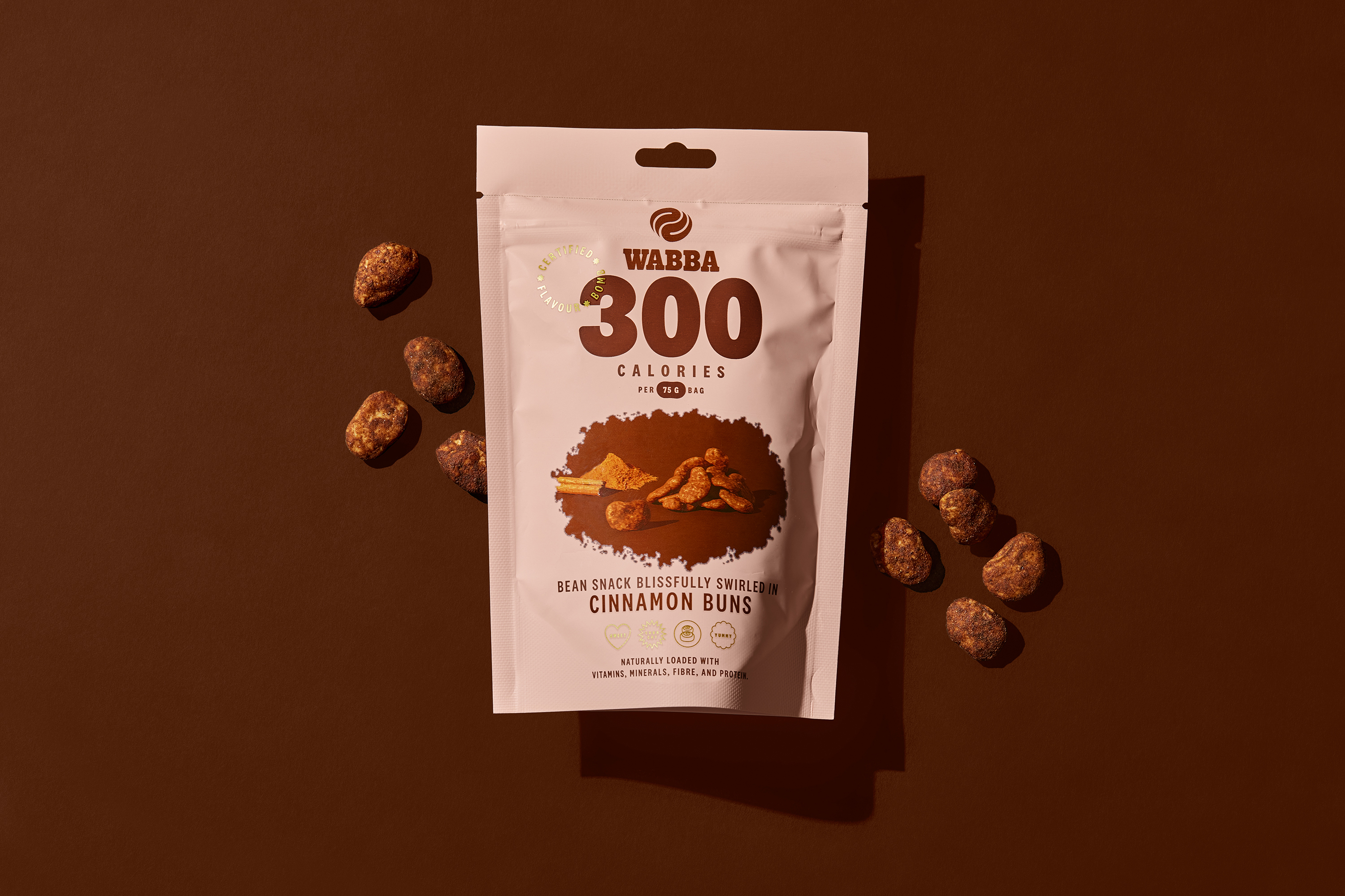 Wabba bean cinnamon bun  75g