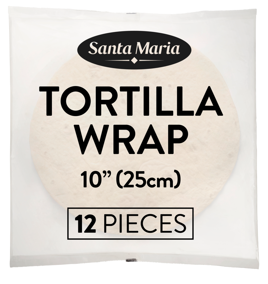 Tortilla wrap 10"  12stk   750g
