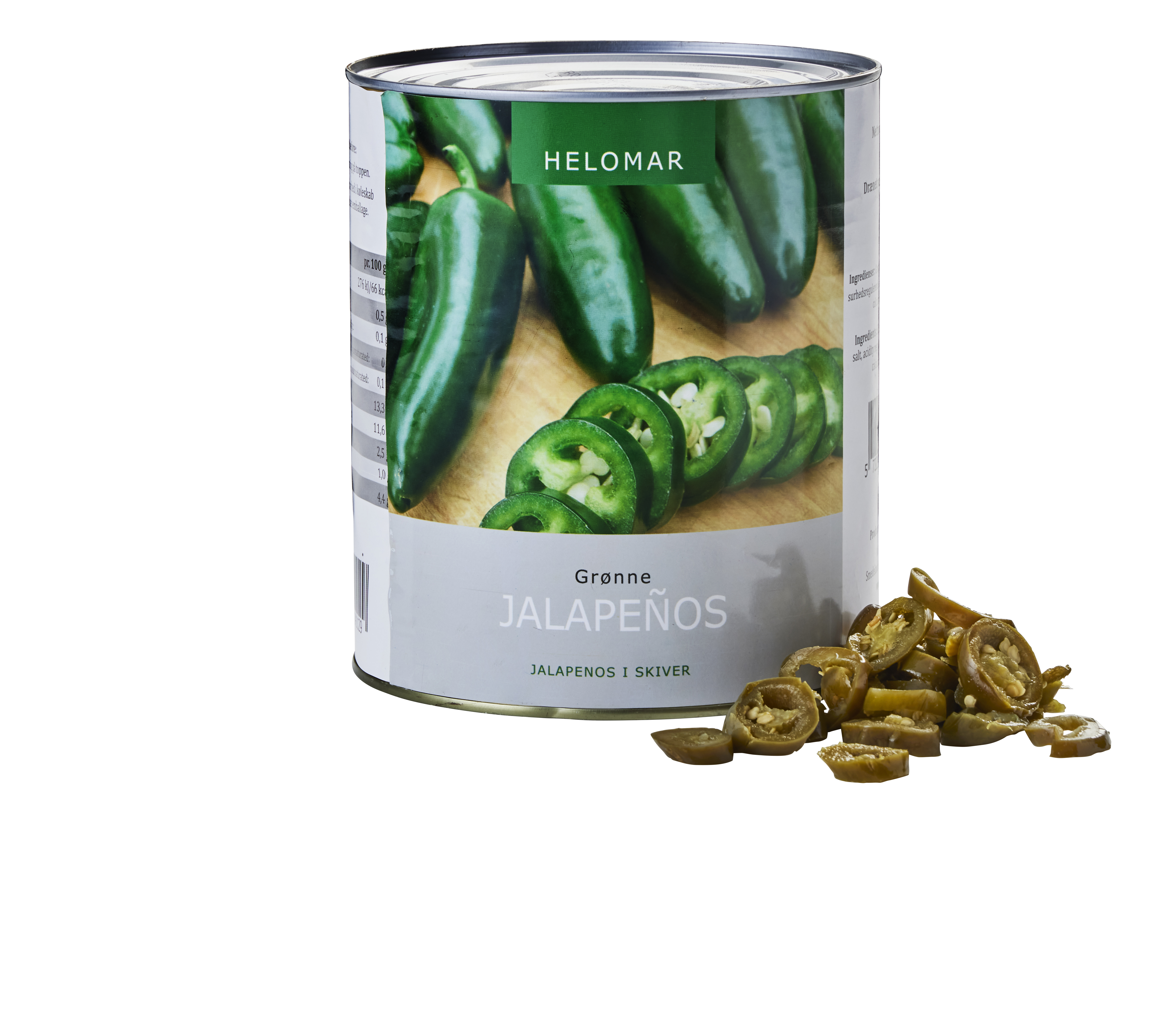 Jalapenos grønne, i skiver   3kg