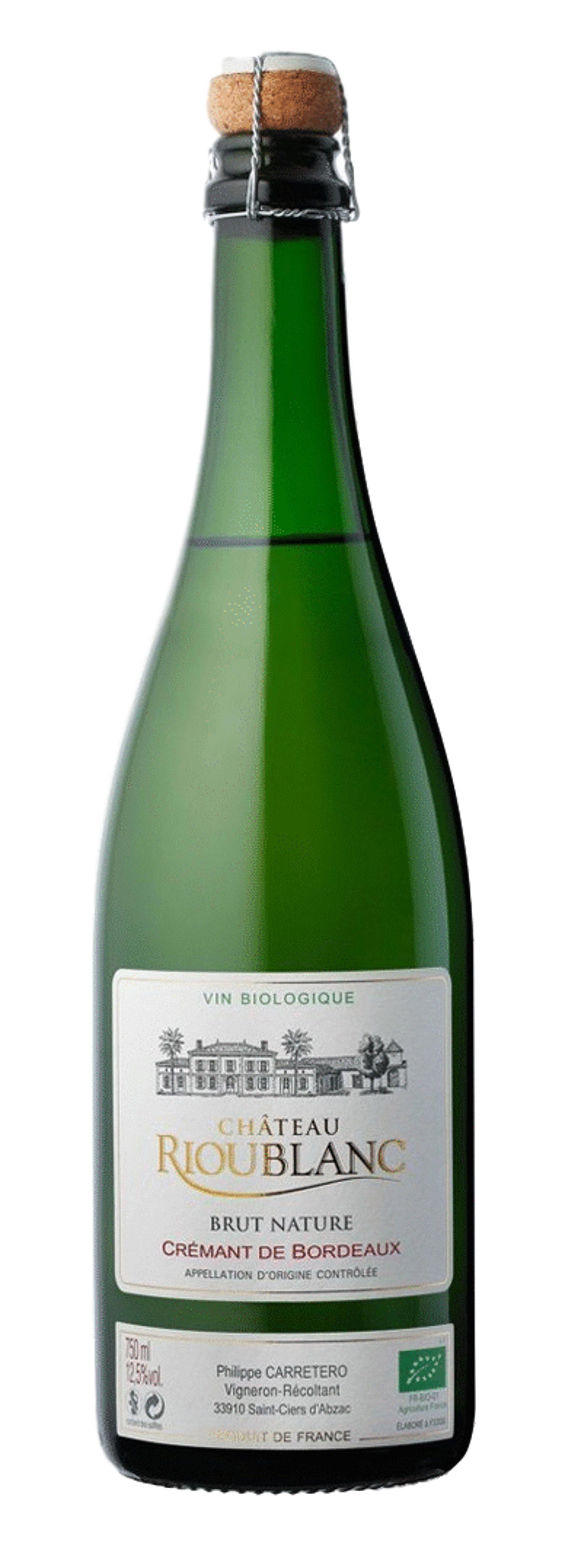 Ch. rioublanc cremant de bordeaux brut nature   12,5%   75cl