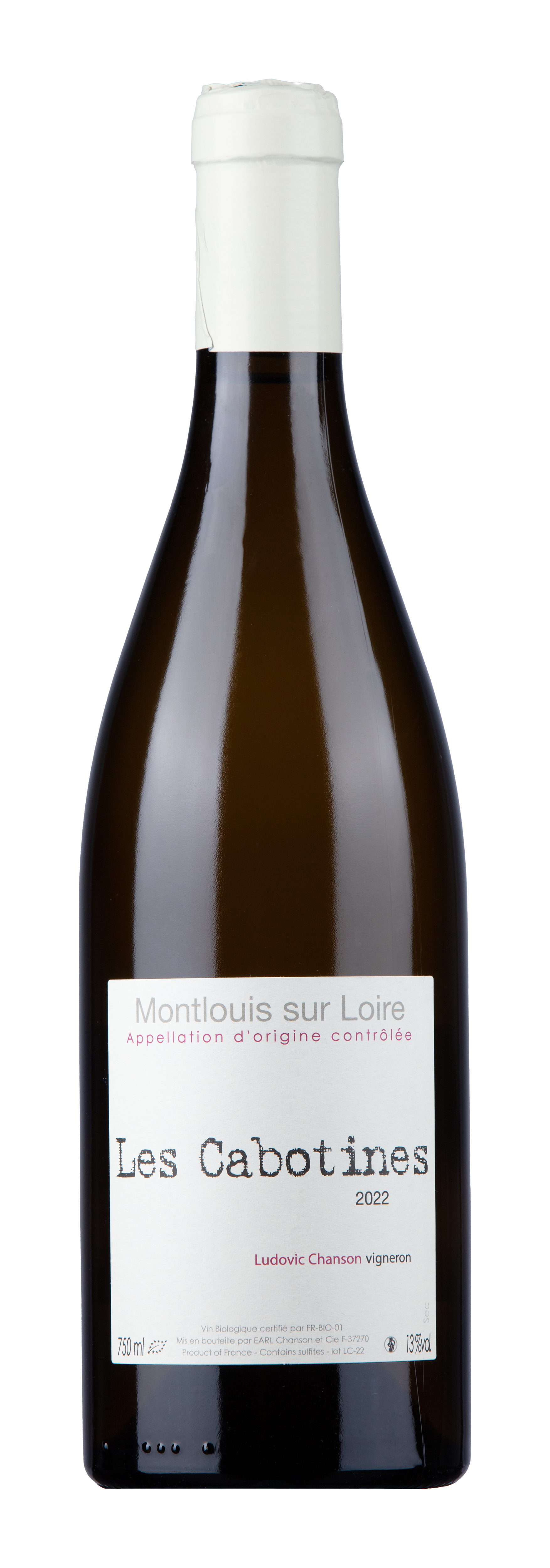 Ludovic chanson cabotines montlouis-sur-loire 13% 75cl