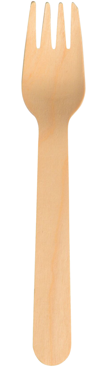 Gaffel gastro 16cm brun birketre komposterbar 100stk