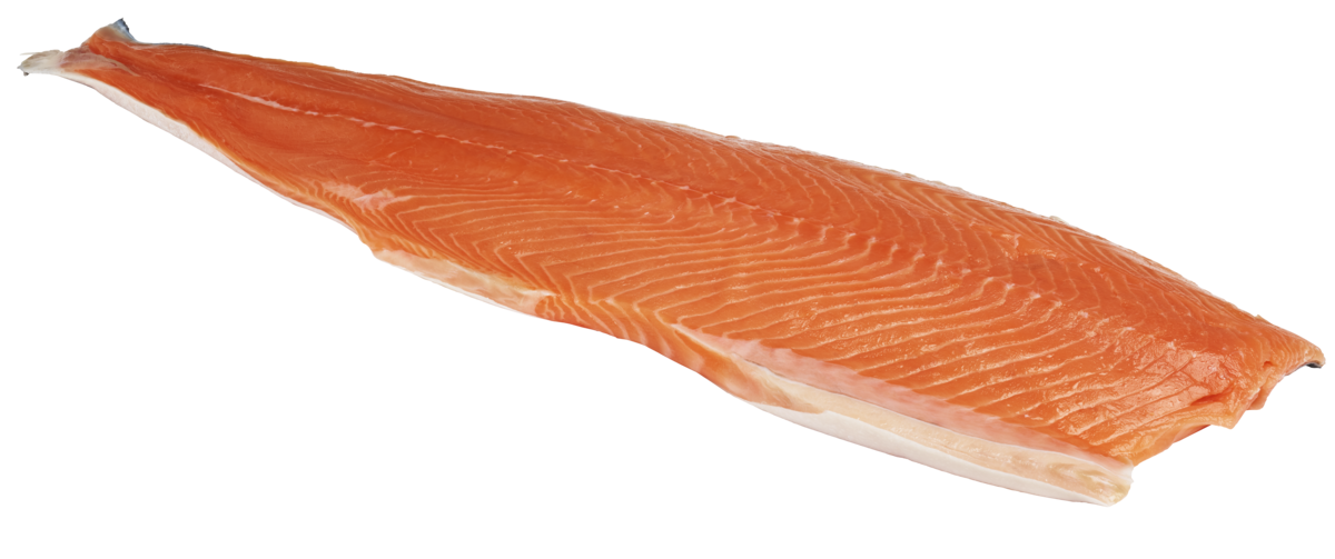 Laksefilet 1,0-1,4 c-trim vac. ca10kg  kg