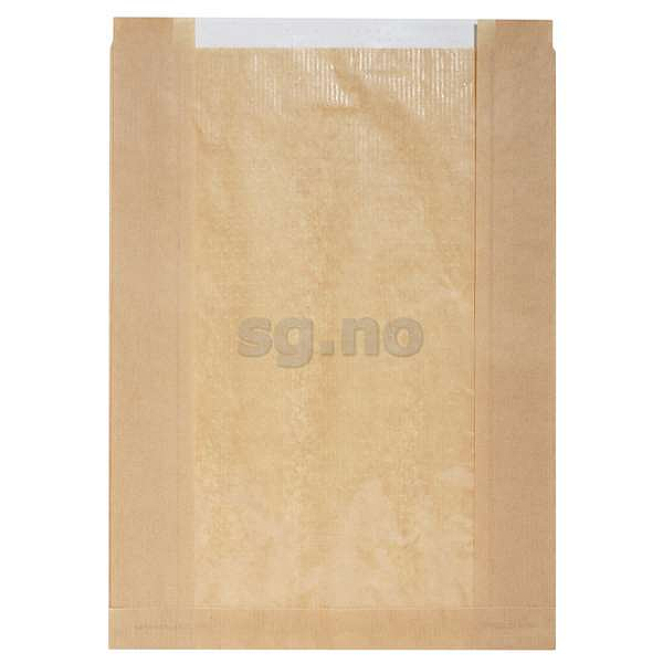 Bollepose m/vindu natur 310x220x60mm 250stk