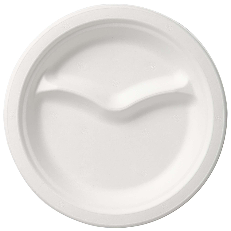 Tallerken papp flat 22cm fiber hvit 2r 50stk