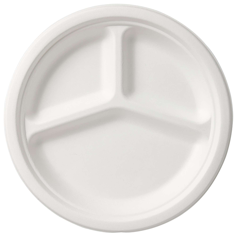 Tallerken papp flat 26cm fiber hvit 3r 50stk