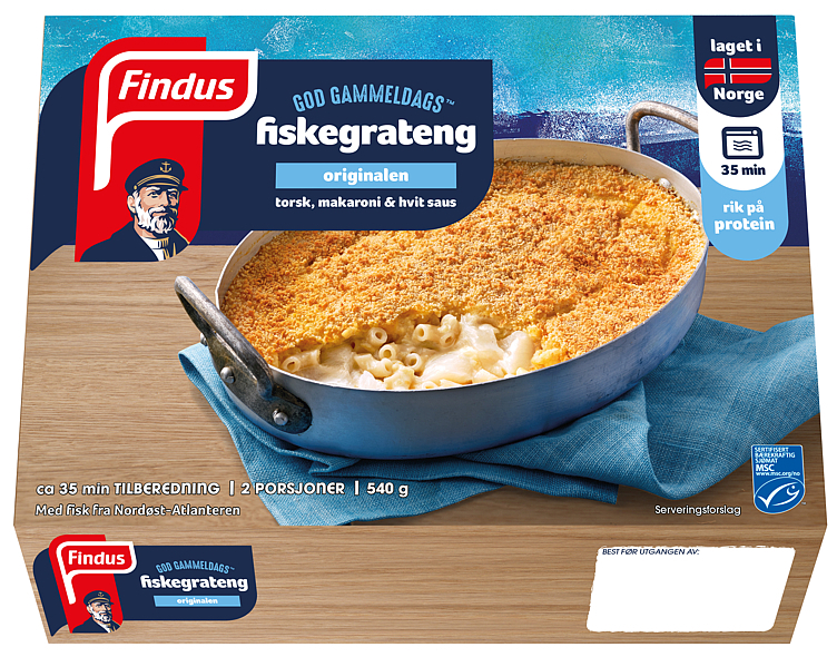 God gammeldags fiskegrateng   540g