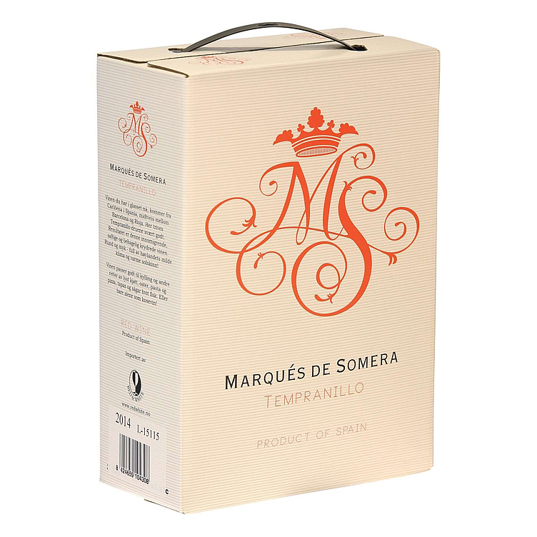 Marques de somera tempranillo  bib   13%   3l