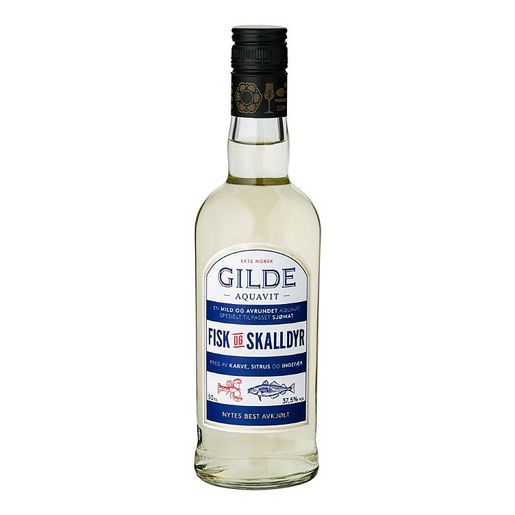 Gilde aquavit fisk og skalldy 37,5% 50cl