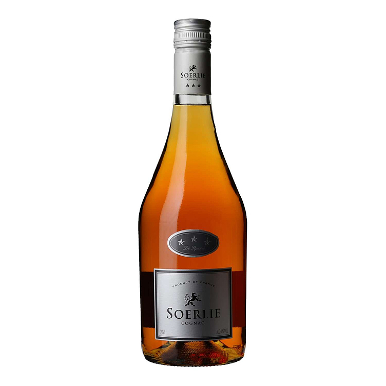 Soerlie cognac *** tre stjerner  40%  70cl