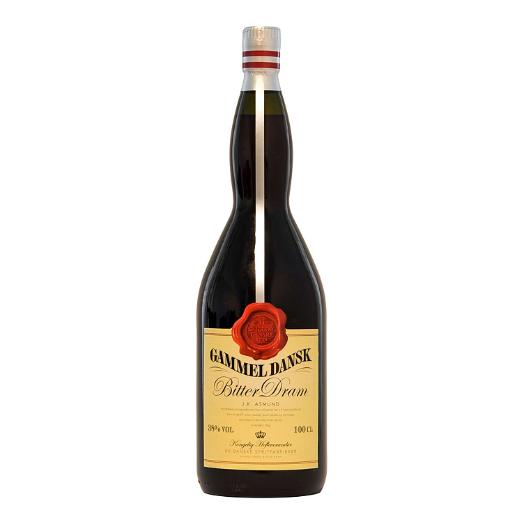 Gammel dansk bitter dram 38% 1l