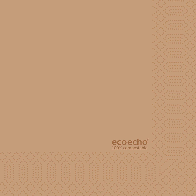 Servietter 3l33cm natur ecoecho   250stk
