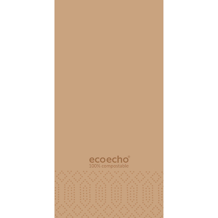 Servietter 3l40cm natur ecoecho 1/8br 250stk
