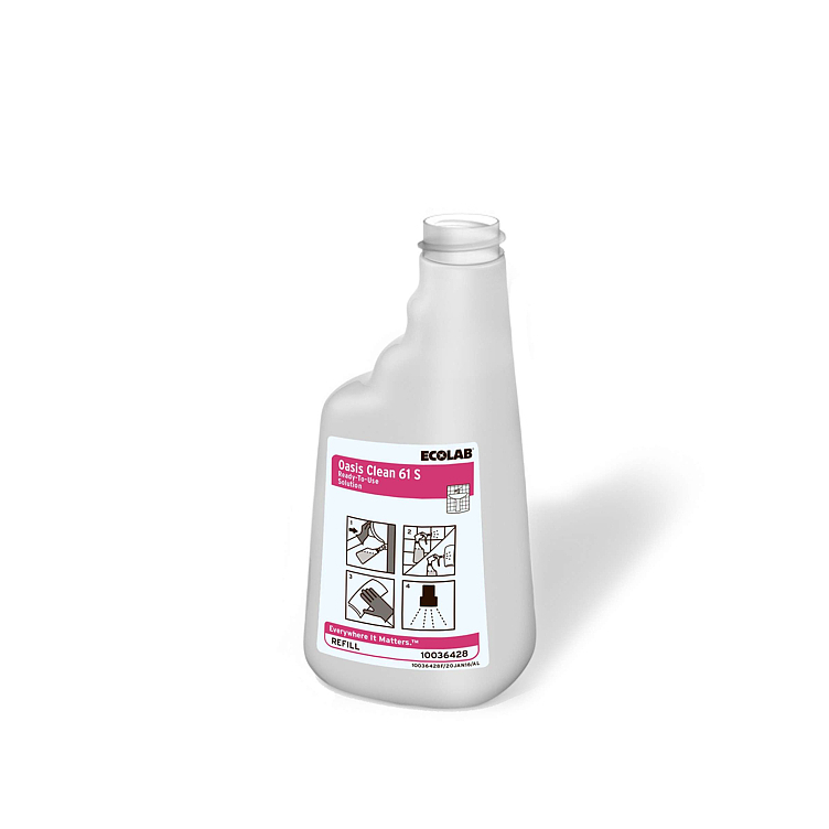 Plastflaske 650ml oasis clean 61s 1stk