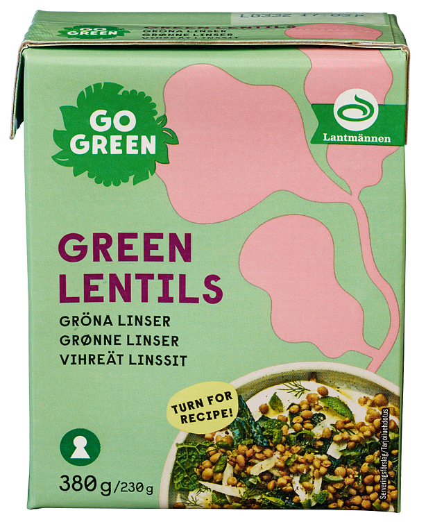 Gogreen grønne linser tetra 380g