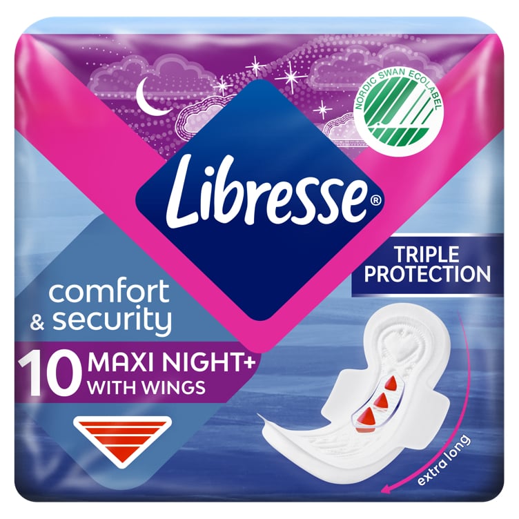 Libresse maxi goodnight wing   10stk