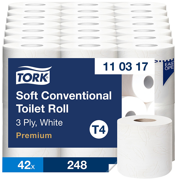 Toalettrull konvensjonell myk 3-lag (t4) 42stk