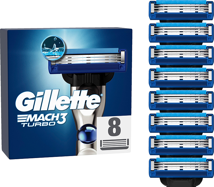 Razor blades mach 3 turbo   8pce