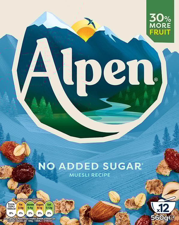 Alpen musli uten sukker   560g
