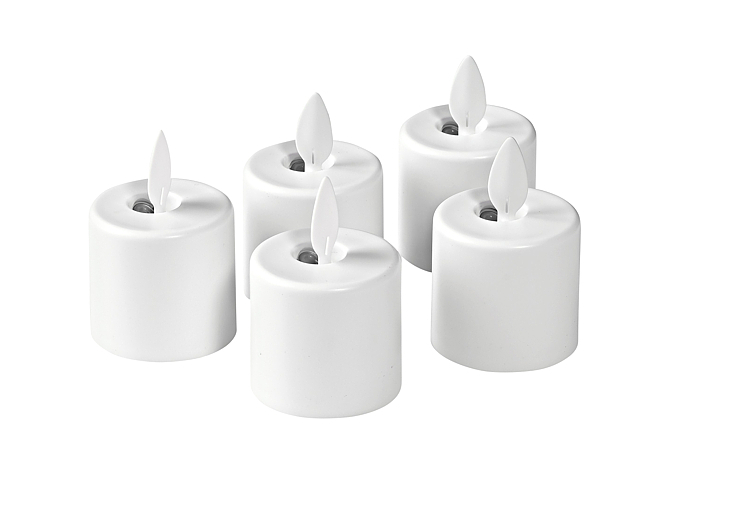 Movingflame led oppladbare reservelys 38x36mm  5stk