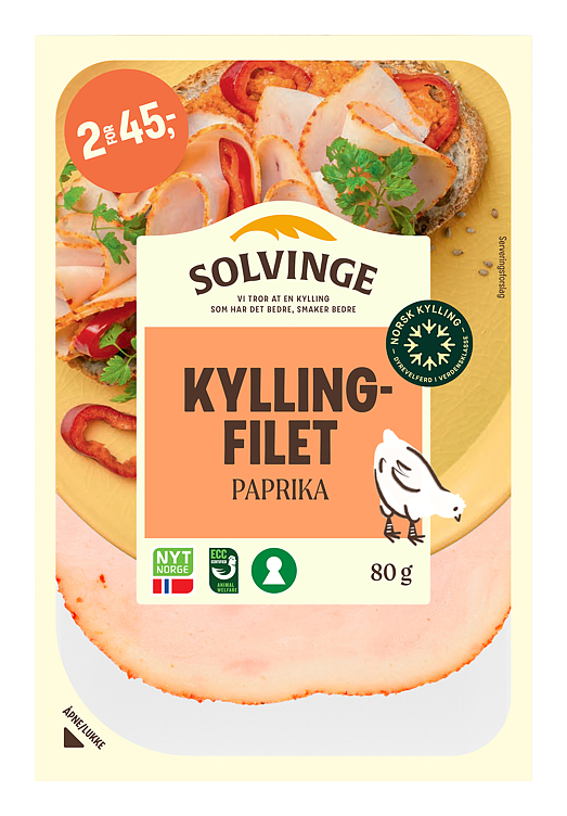 Kyllingfilet med paprika   80g