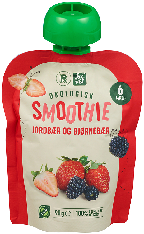 Smoothie jordbær og bjørnebær  90g
