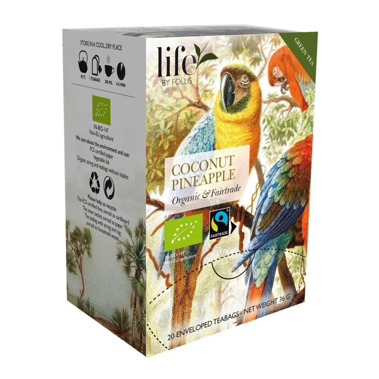 Coconut pineapple tea økologisk & fairtrade  20stk