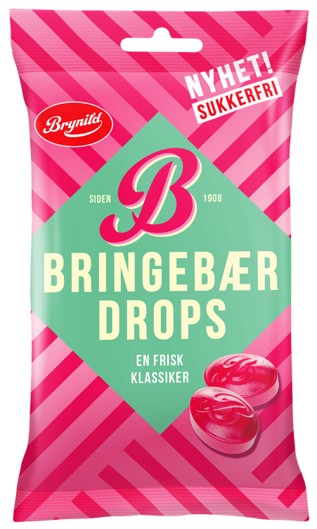 Bringebærdrops sukkerfri    60g
