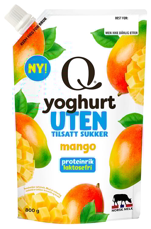 Q yoghurt mango uten  800g