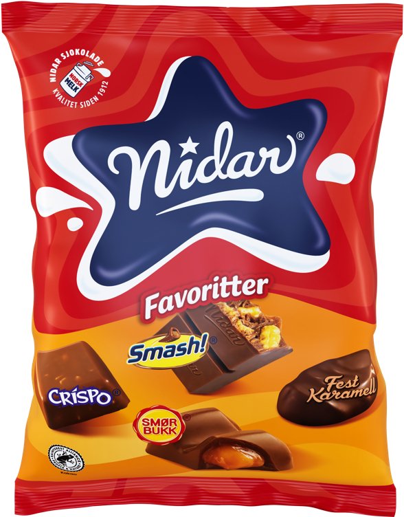 Nidar favoritter smash!  200g
