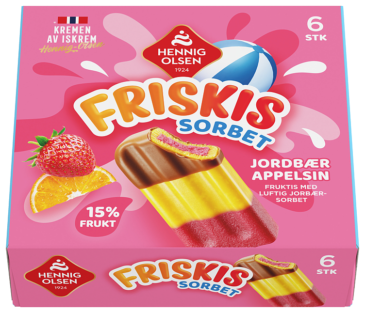 Friskis sorbet 6stk  492ml