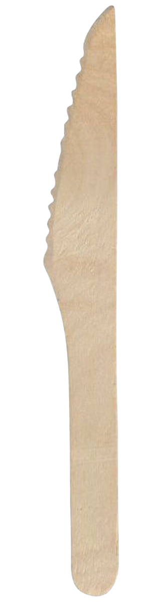 Kniv tre 16cm brun birketre komposterbar 100stk