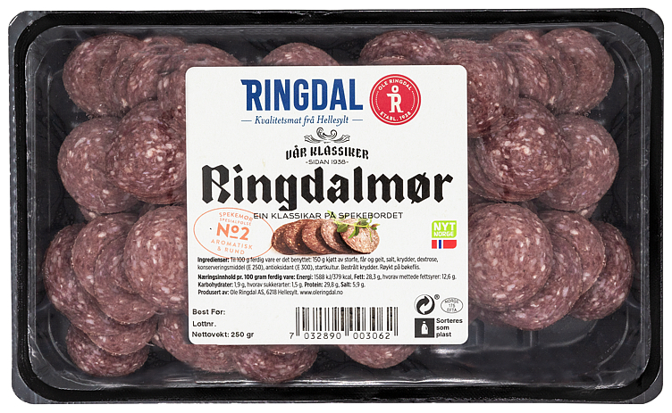 Ringdalmør smoked sliced 250g