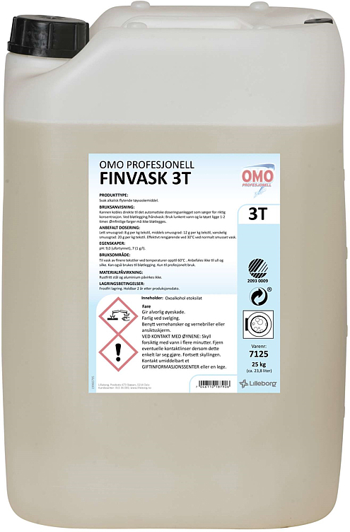 Omo profesjonell finvask 3t kanne 25kg