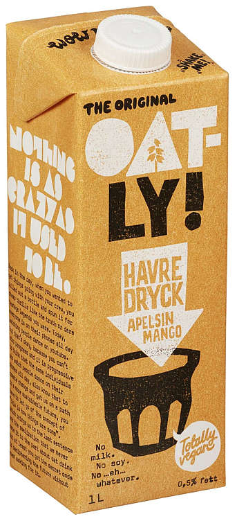 Havredrikk appelsin mango 1l