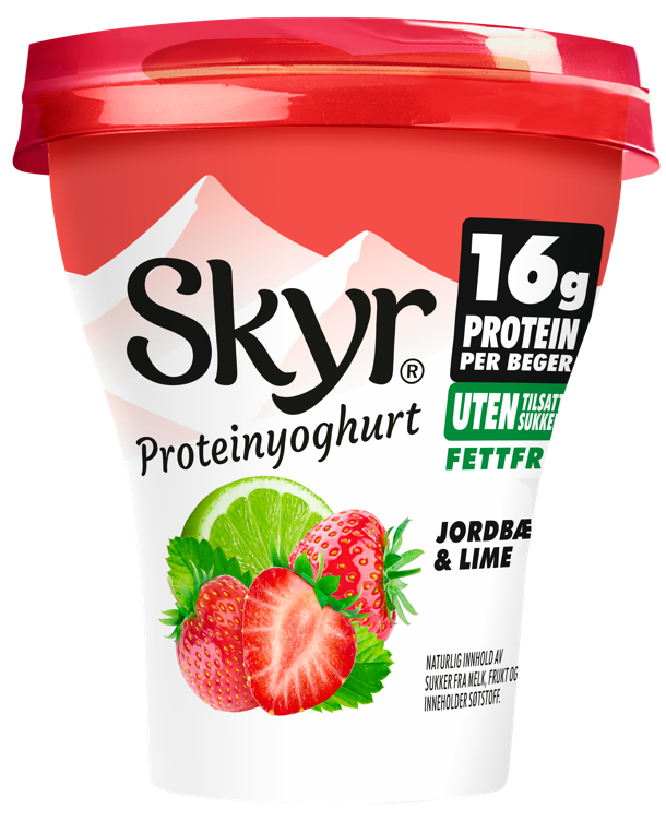 Skyr jordbær/lime beger 160g