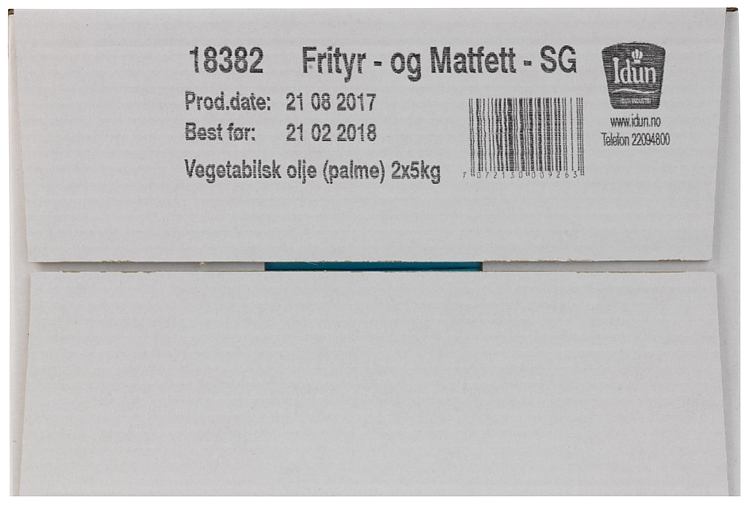 Frityr-og matfett sg      2x5 kg