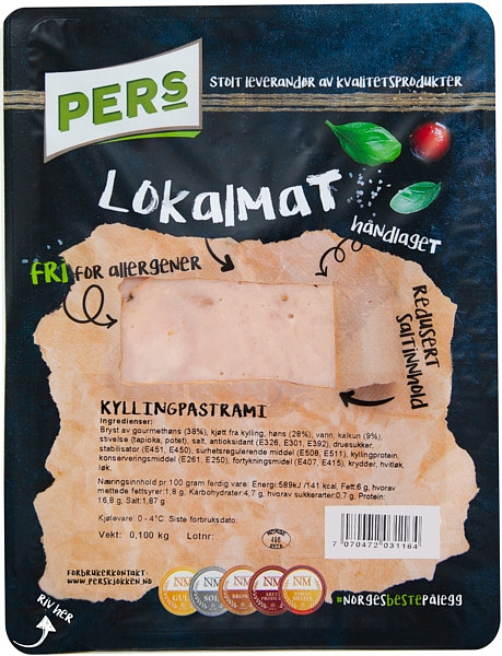 Kyllingpastrami skåret  100g