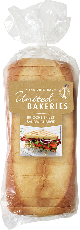 Brioche sandwichbrød oppskåret  500g