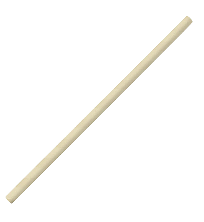 Papir sugerør beige 6x150mm 250stk