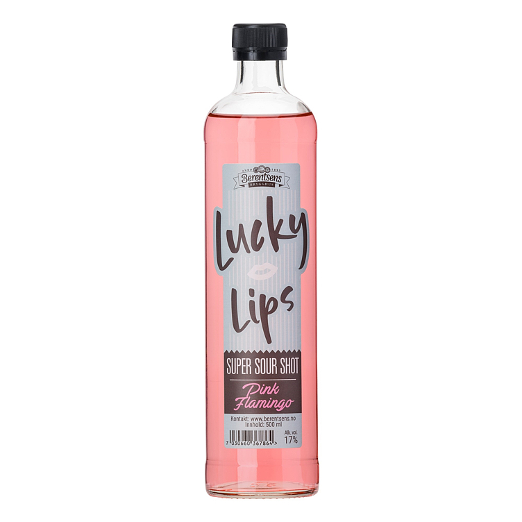 Lucky lips sour shot pink flamingo 17% 50cl