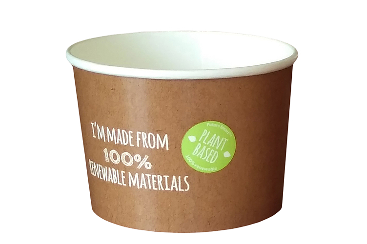 Miljøvennlig matbeger 500ml i 100% plantebasert matr 25stk