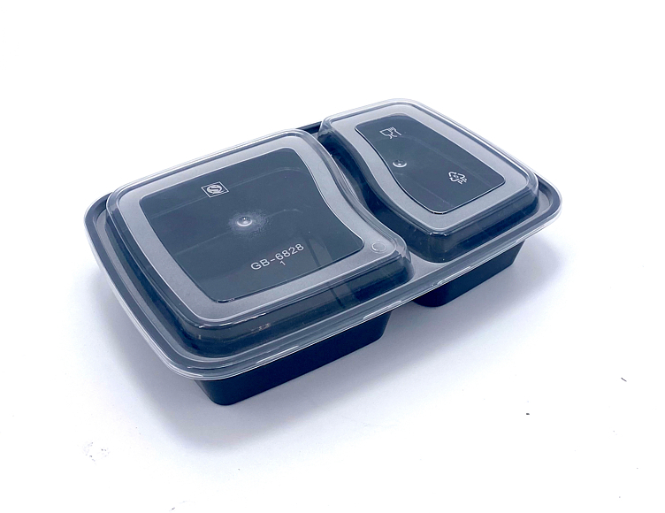 Microbeger 2-roms svart m/lokk 50x800ml  50stk