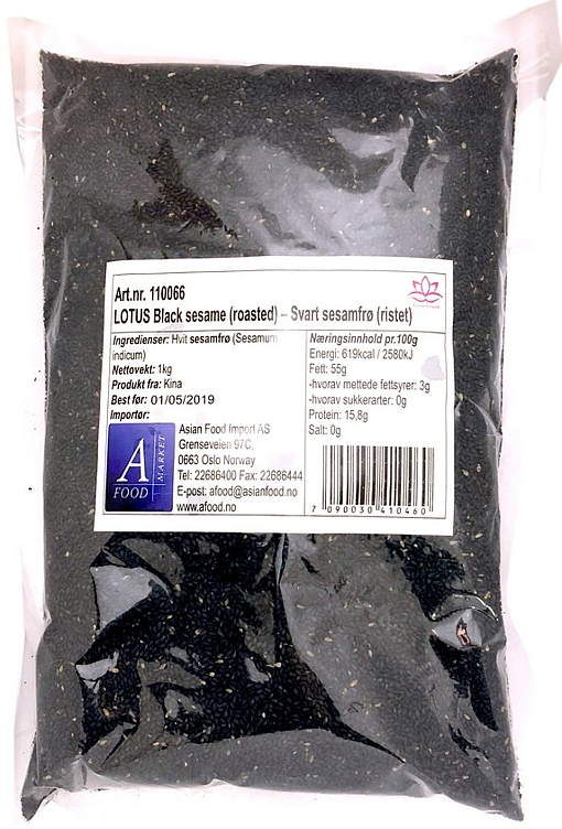 Black sesame (roasted)   1kg
