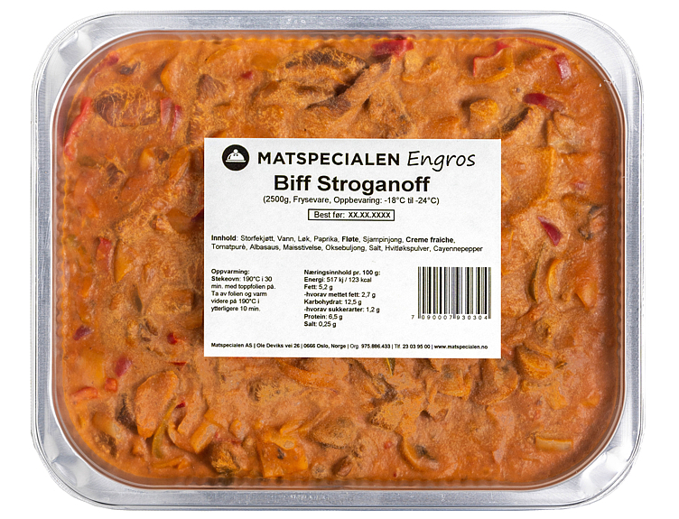 Biff stroganoff   2,5kg