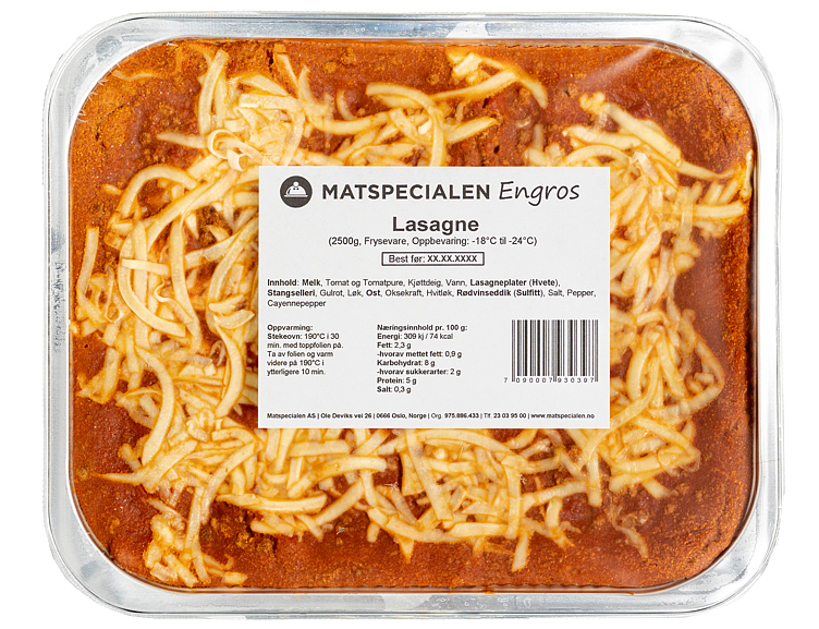 Lasagne   2,5kg