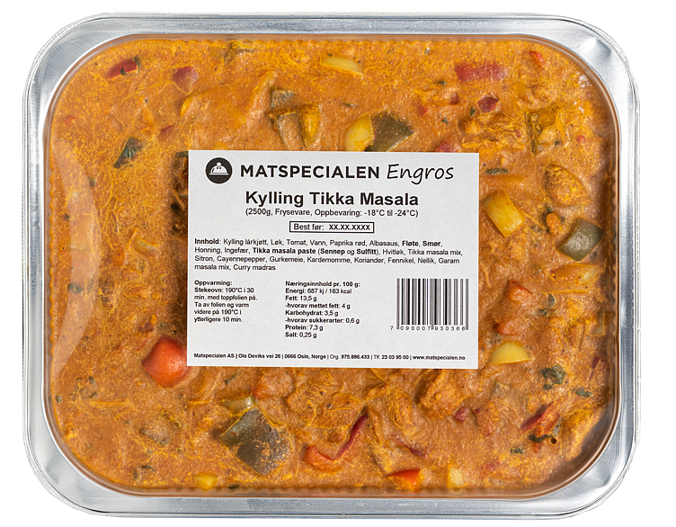 Kylling tikka masala   2,5kg