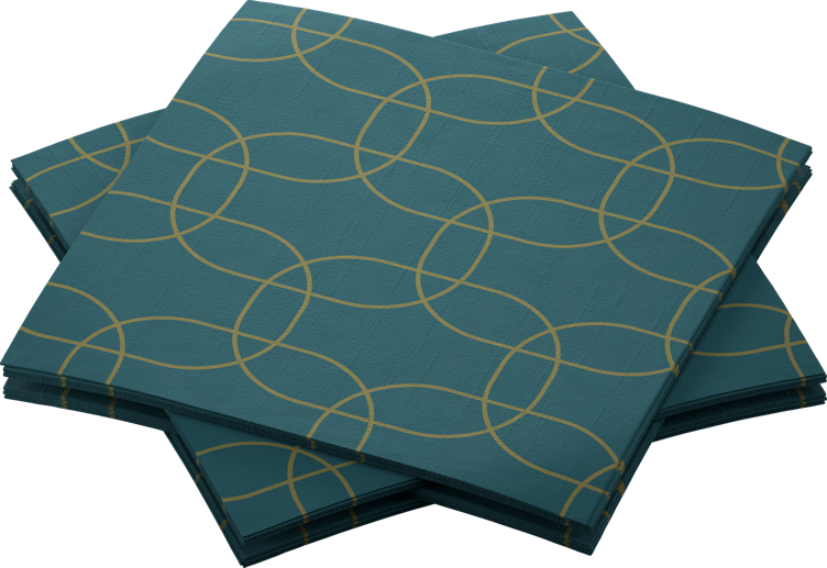 Serviett dunisoft golden deco 20cm 180stk