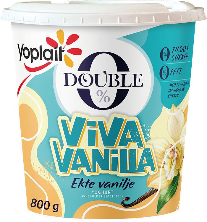 Yoplait double 0 yoghurt viva vanilla  800g